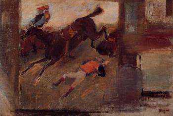 Edgar Degas : Studio Interior with 'The Steeplechase'